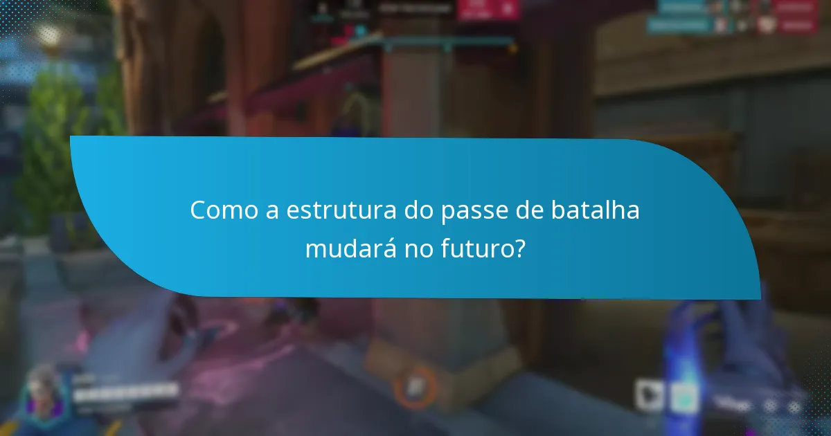 Como a estrutura do passe de batalha mudará no futuro?